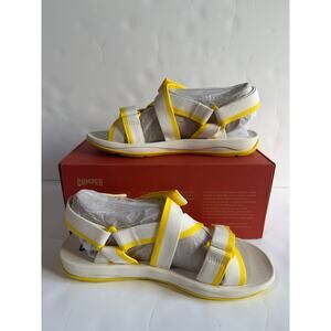 Camper Match Strap Sandals Women Yellow White Outdoor Summer Sz 42 US 11 NEW